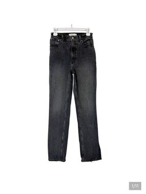 Abercrombie Fitch 90s Straight Ultra High Rise Jeans Women's Size 25 Black